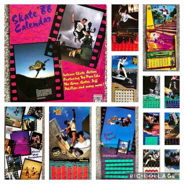 1980s Vision Skateboarding Calendar