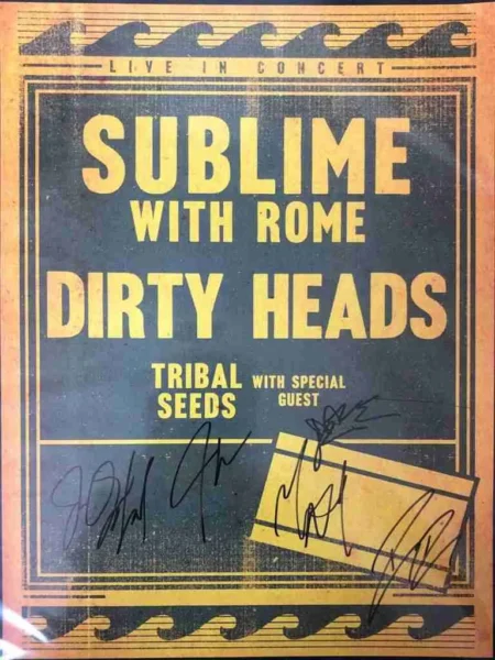 Dirty Heads 2016 VIP Signed Promo Poster