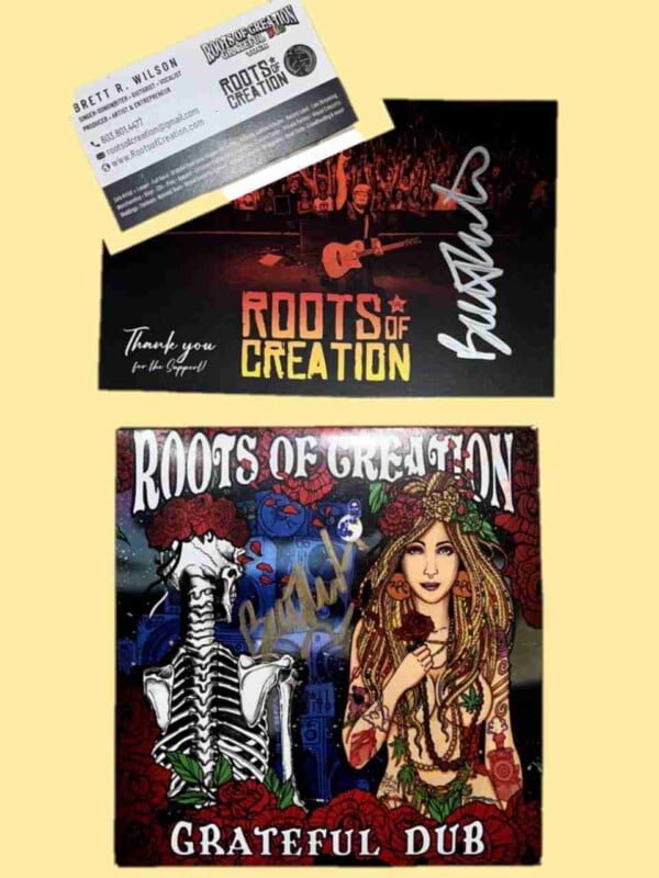 Roots of Creation Signed Postcard, CD, and Pin