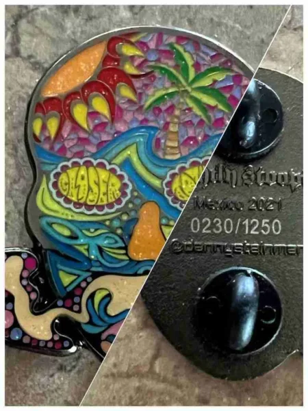 SS Smoking Skull Pin