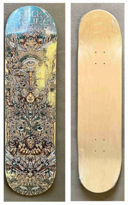 Stick Figure Tribal Skateboard Deck