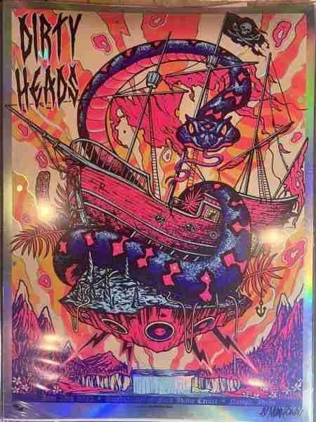 Dirty Heads 2022 Nampa, ID Foil Poster - #18/35 | Shaka Swags