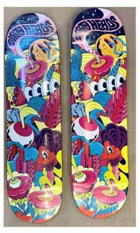 Dirty Heads Color Skateboard Decks - Yellow and Blue