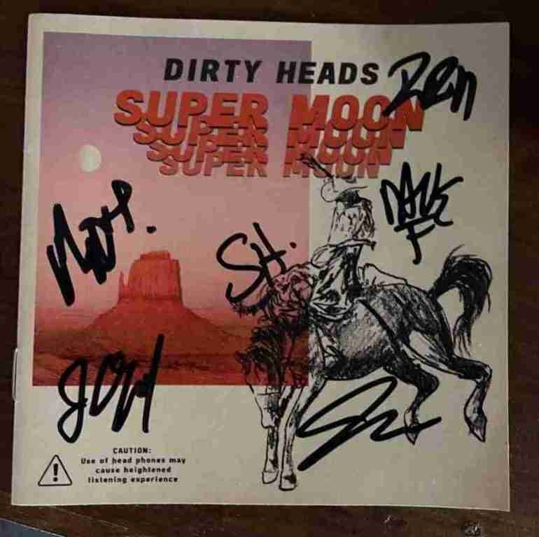 Dirty Heads Signed Super Moon CD Cover