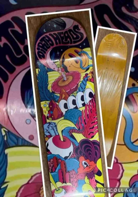 Dirty Heads Skateboard Deck - Yellow Top