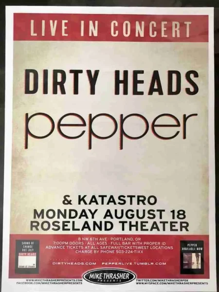 Dirty Heads w/ Pepper Promo Poster