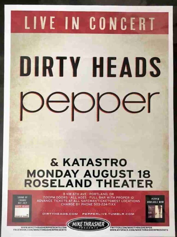 Dirty Heads w/ Pepper Promo Poster