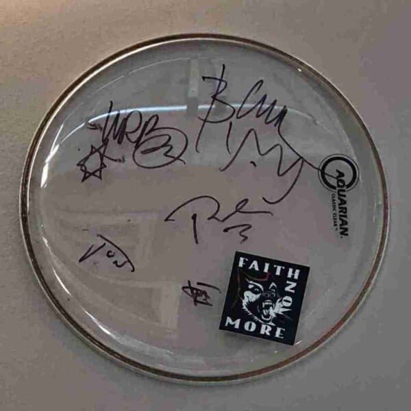 Faith No More Band Signed Drumhead